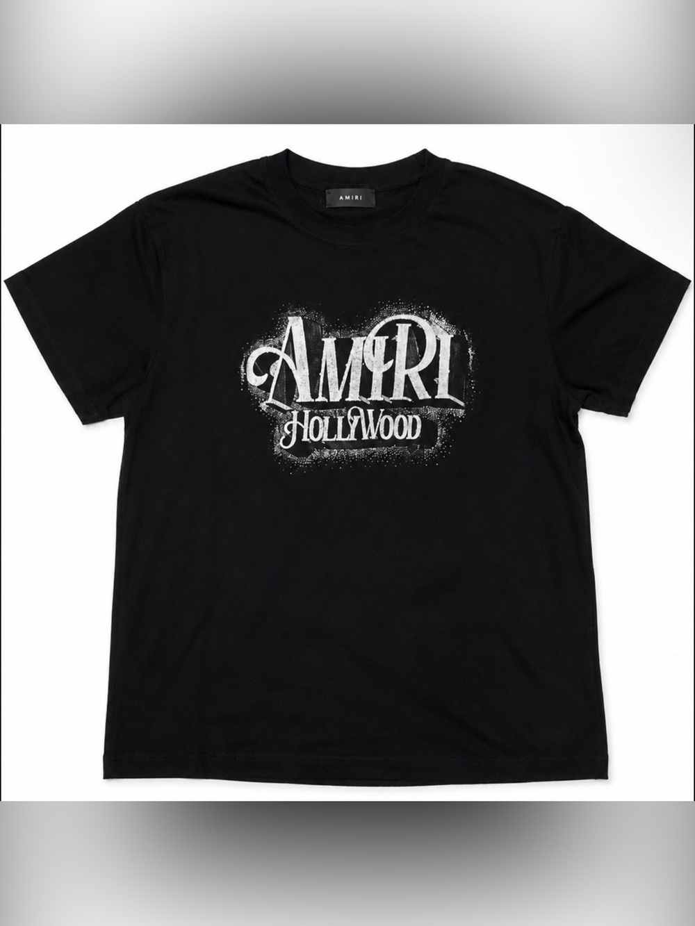 Amiri Hollywood Crystal Black Cotton Short Sleeve T-Shirt Size S